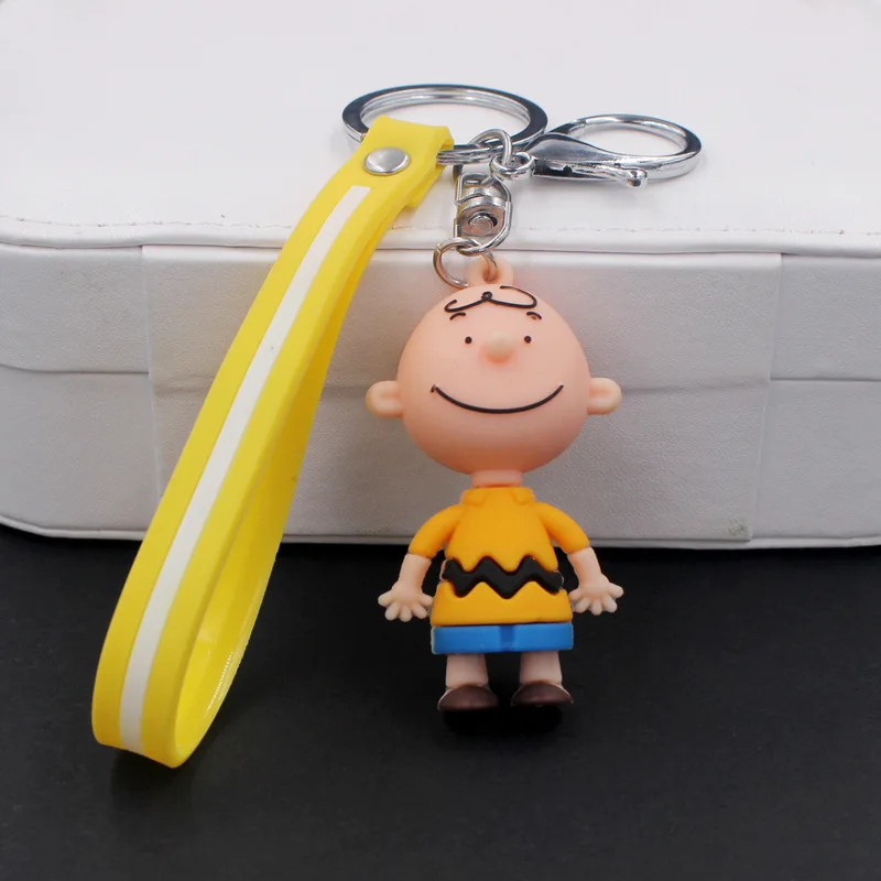 

2019 New INS Cute Cartoon Charlie Brown Key Chain For Ladies Creative Car Bag Charms Accessories Anime Keychai
