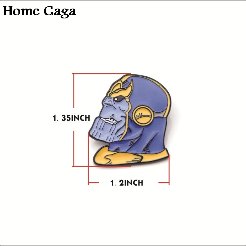 Homegaga Thanos Infinity Gauntlet цинковые значки в виде галстука рюкзак одежда броши для мужчин и женщин шляпа Декоративные значки медали D0969