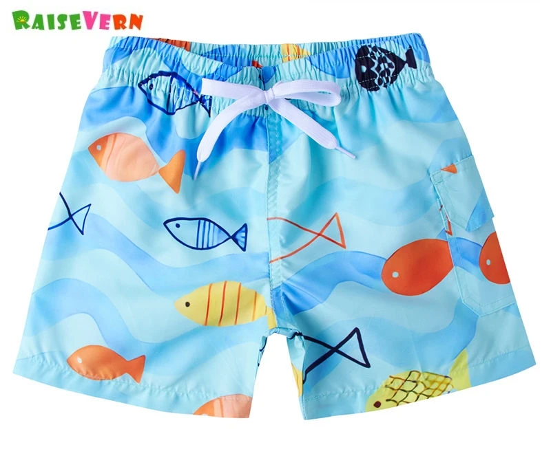 

Summer Boys Swimming Trunks Fish Shark Pattern Beach Swim Shorts Swimsuit Swimwear Kids Boy Clothing Pants Ages 4 6 8 9 10 Years