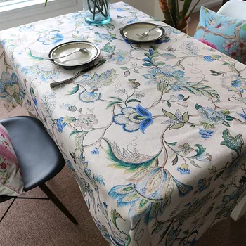 

Wholesale European Tea Table Cloth Classical Style Table Cloth Country Table Cloths Creative Cotton Linen Table Cloth
