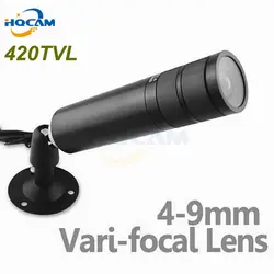 Hqcam Мини Пуля Камера 1/3 "Sony CCD 420TVL Цвет Мини Пуля Открытый Водонепроницаемый безопасности Камера 4-9 мм водонепроницаемый варифокальный