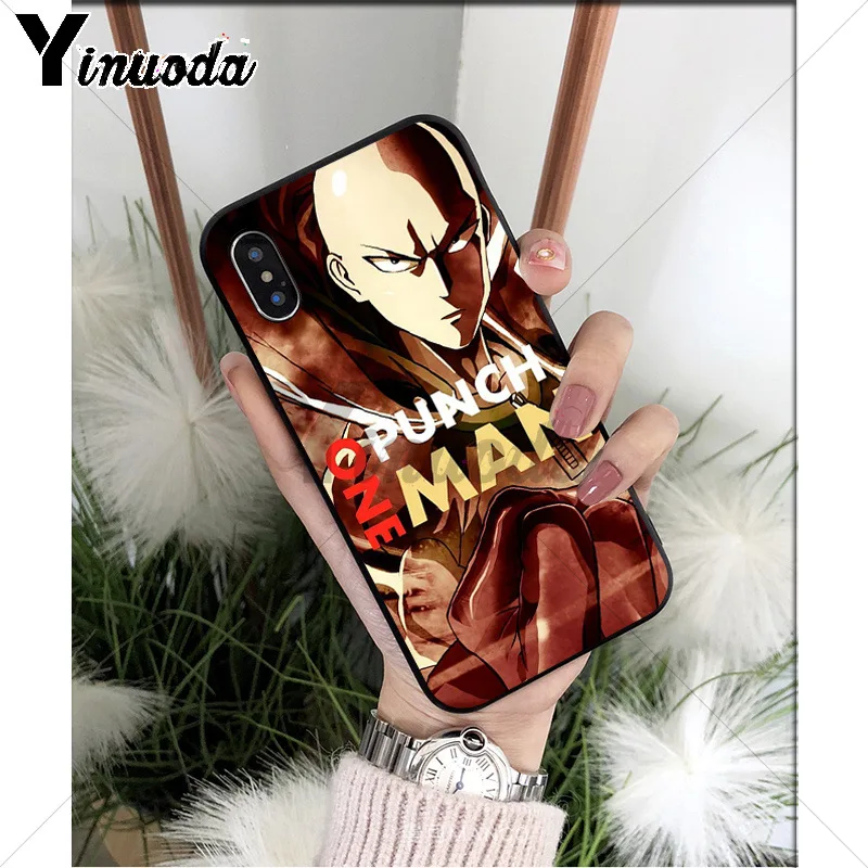 Yinuoda японский аниме One Punch Man силиконовый мягкий ТПУ черный чехол для телефона для iPhone 8 7 6 6S Plus X XS MAX 5 5S SE XR чехол s - Цвет: A16