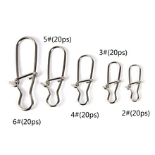 Нержавеющая сталь крюк быстрая защелка Замковая оснастки вращающиеся твердые кольца безопасности защелки рыболовный крючок Разъем 100 шт./компл