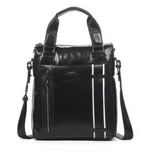 Trendy men genuine leather vertical handbag top-end cowhide real leather for men business casual leather handbag shoulder bag