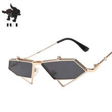 FU E металлические ретро панковские паровые солнечные очки, женские брендовые солнцезащитные очки, мужские и женские модные маленькие солнцезащитные очки с рамкой, UV400