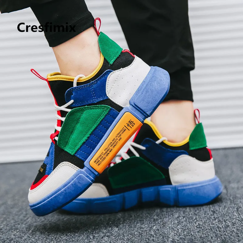 

Cresfimix chaussures masculines male fashion comfortable air mesh anti skid shoes men cool casual comfortable high shoes a3409