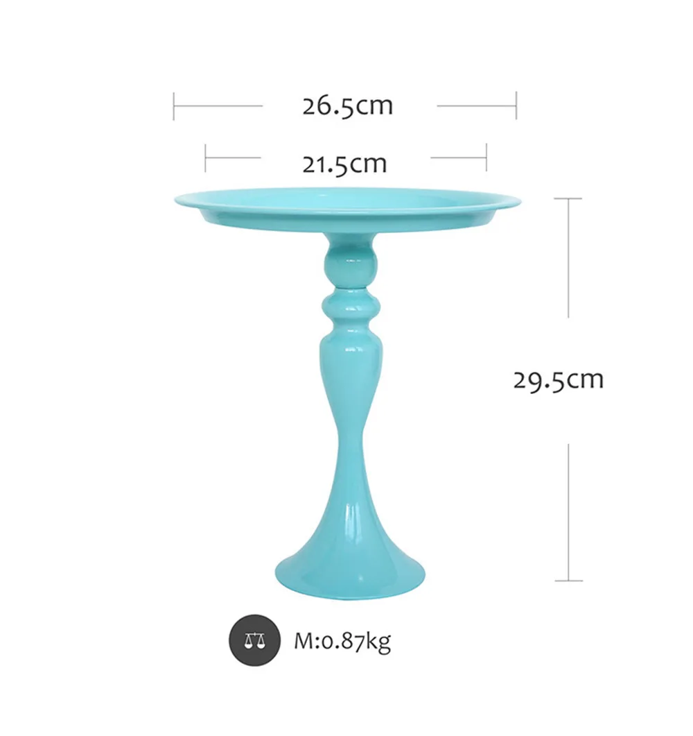 Нордический высокий металлический поднос для хранения скандинавский Элегантный шик Ins фруктовый торт десертная тарелка синий ювелирный поднос домашний стол Декор - Цвет: m