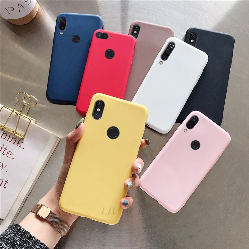 Матовый Силиконовый чехол карамельных цветов для xiaomi redmi note 6 pro 7 5 mi 8 9 se a2 lite mix 2s