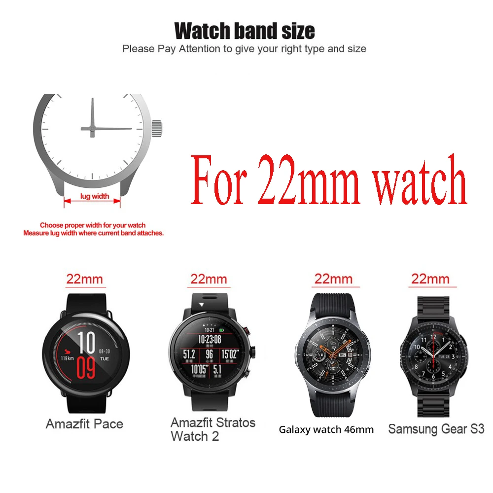 22 мм ремешок для часов huawei watch GT/GT2 samsung Gayle 46 спортивный ремешок для женщин и мужчин сменный Браслет умные часы аксессуары