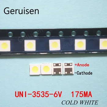 

200PCS UNI LED backlight LCD TV 3535 3537 LED SMD Lamp bead bead 1W 6V 3535 1.2W Cold white UNI MSL-638DEZW-E26SC
