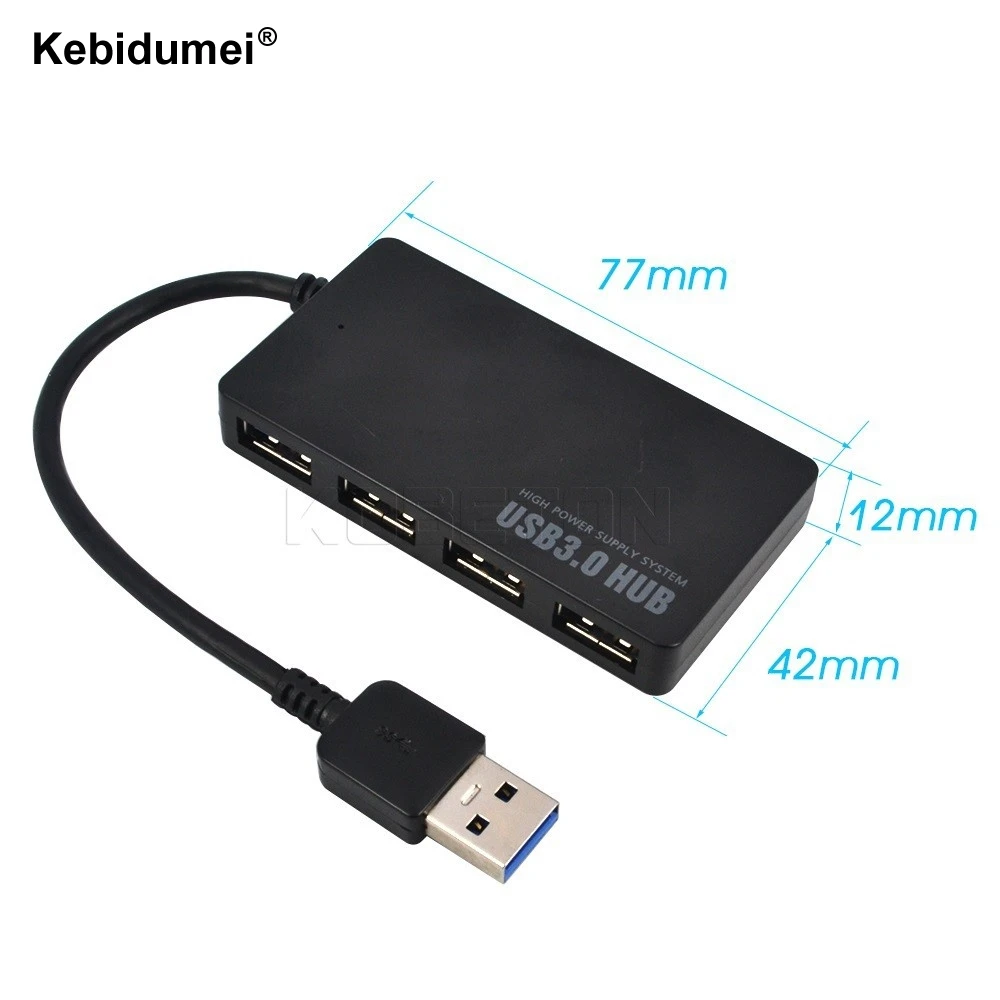 Kebidumei новейший 5 Гбит/с высокоскоростной концентратор 4 порта USB 3,0 сплиттер адаптер для портативных ПК горячие продажи на рынке