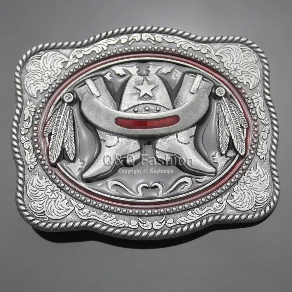 Ковбойская шляпа Stetson сапоги перьевая парча Западная Посеребренная Пряжка для