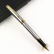 Baoer 388 Высококачественная Серебристая Ручка-роллер бизнес школьные принадлежности крюк отделка