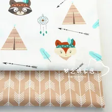 160 см* 50 см Нордический ветер мультфильм Медведь Лиса палатка стрела ткань швейная Детская одежда белье для новорожденных детей постельные принадлежности Подушка Лоскутная Ткань