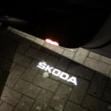 2X светодиодный дверной предупреждающий световой прожектор лазерный Призрак Тень логотип светильник для Skoda Superb 2009-UP