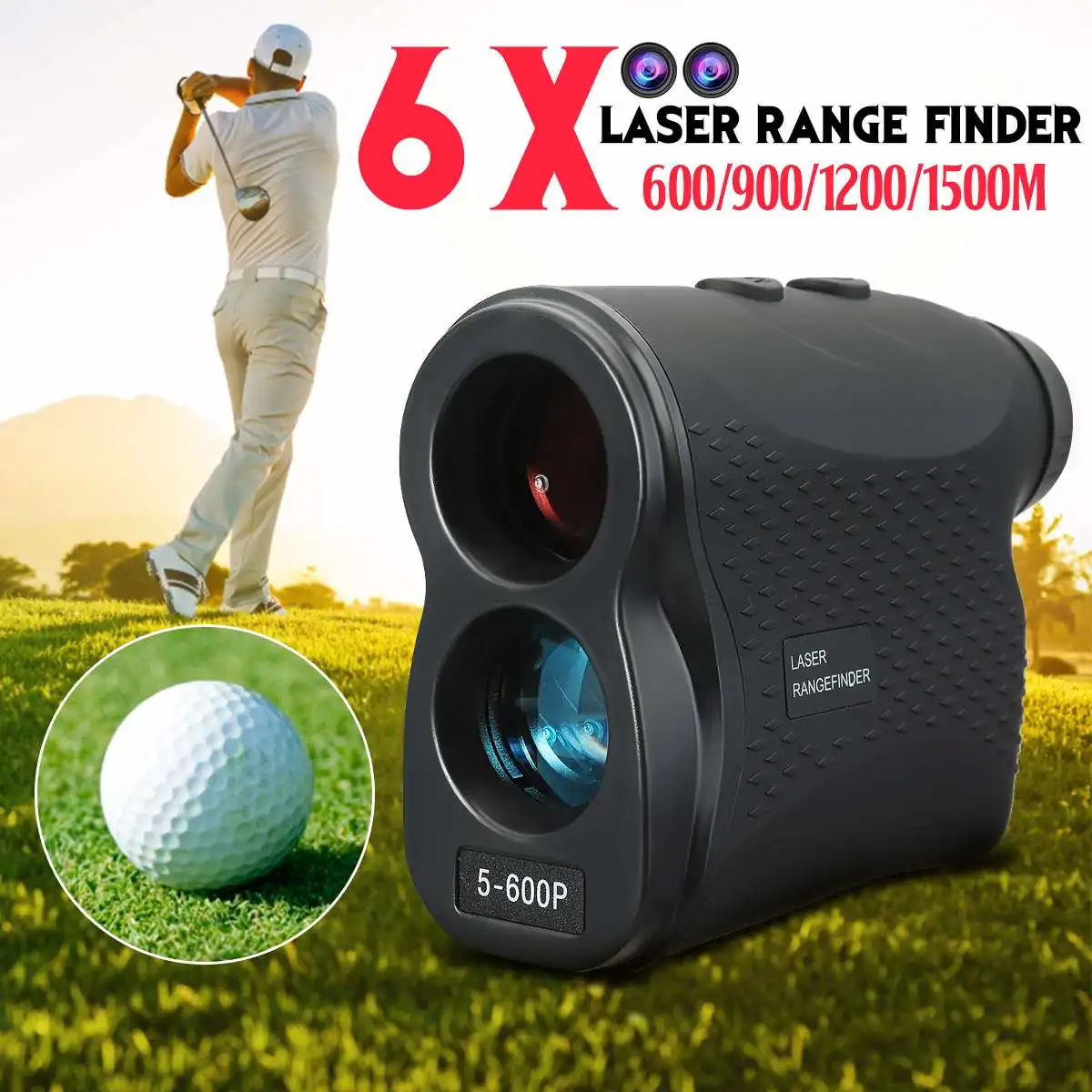 

Laser Distance Meter range finder Telescope 600/900/1200/1500m hunting Golf Laser Rangefinder Range Finder Black Yardage Device