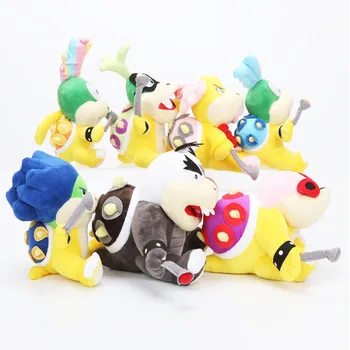 

7 in 1 !!!!Mario 3D Land Bone Kuba Dragon Dark Bowser Plush Toy Bolster Cartoon Plush Soft Stuffed Dolls Dry Bones Bowser Koopa
