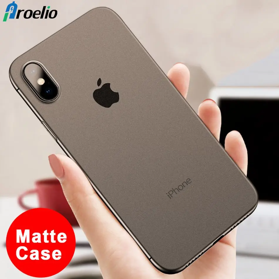 

Proelio Ultra Thin Matte Phone Case For iPhone 6 6s 7 8 Plus 0.26mm Slim Full Cover Cases For iPhone X 8 7 5 5s se Case coque