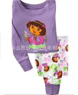 Детские пижамы детская одежда для сна комплект пижамы для детей, для мальчиков и девочек пижама с рисунком, пижама хлопчатобумажная одежда для сна От 2 до 7 лет - Цвет: as picture
