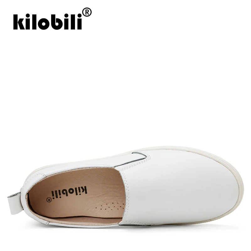 Kilobili/2019 летние женские кроссовки на плоской подошве балетки обувь из натуральной