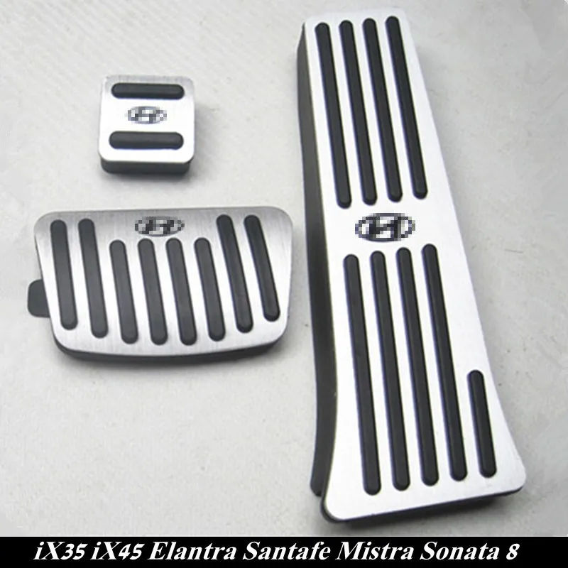 

Aluminum Alloy Foot Pedals Gas Fuel Brake Pedal Parking Braking Pedal AT For Hyundai iX35 iX45 ELANTRA Santafe MISTRA Sonata 8
