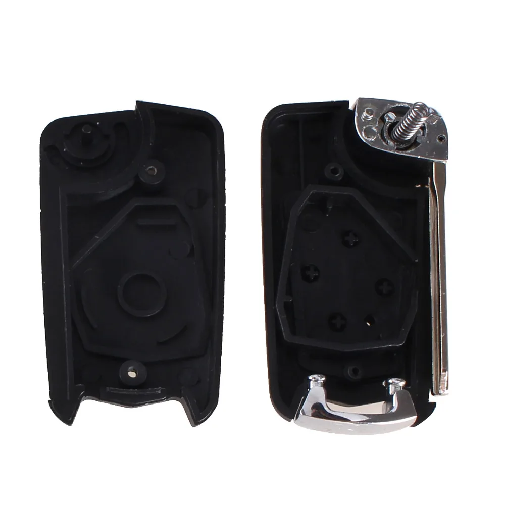 KEYYOU 2 кнопки модифицированный складной Флип дистанционный автомобильный чехол для ключей брелок для Toyota Camry Corolla Yaris Hilux блестящая металлическая рамка