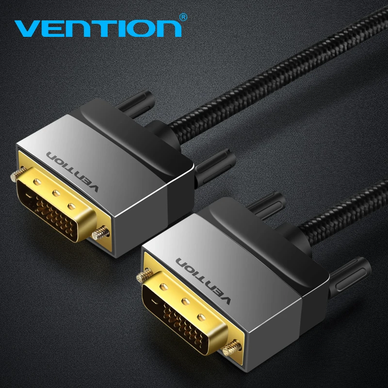 Vention DVI кабель папа до 24+ 1 кабель DVI к DVI кабель папа-папа видио кабель 3 м/1 м/2 м/для компьютера проектор ноутбук ТВ монитор