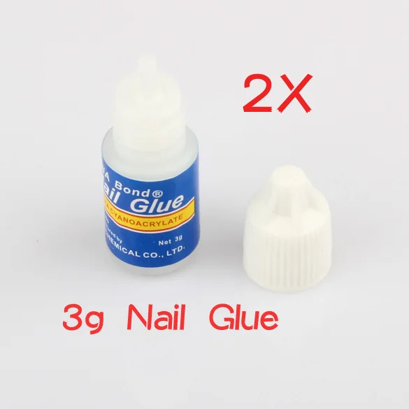 

2Pcs/Set 3g Nail Glue Use for UV Acrylic Rhinestones Decoration Nail Stickers False Tips High Quality Nails Decoration Beauty