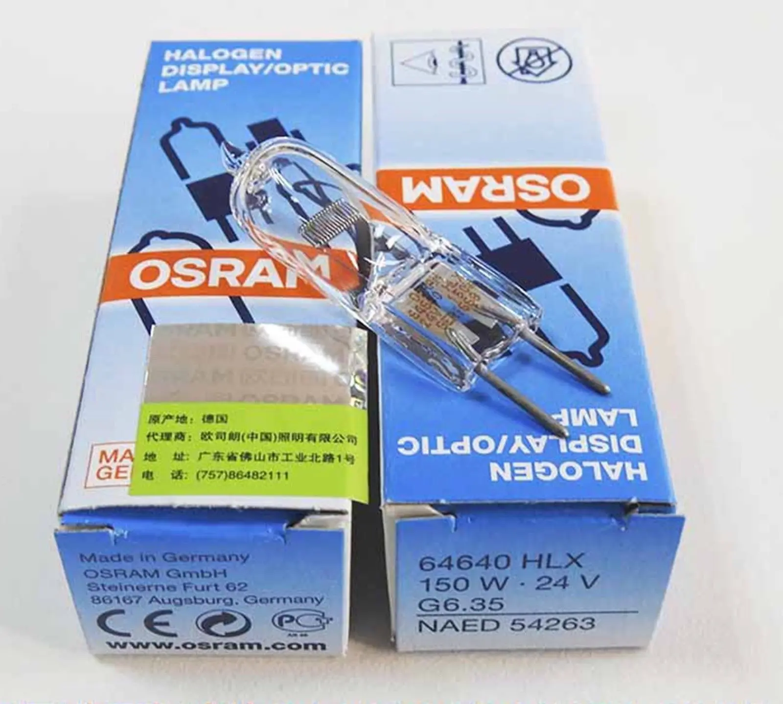

10 boxes Osram 64640 HLX 24V150W G6.35 Surgical Shadowless Lamp Halogen Bulb