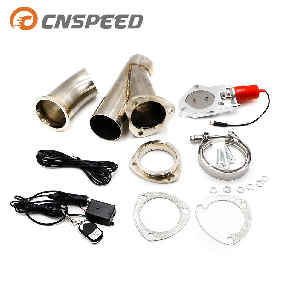 CNSPEED 3'' Exhaust Control Valve With Remote Control Car Stainless