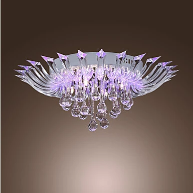 New Semi Flush Mount Modern Crystal Ceiling Lighting With Remote New Semi Flush Mount Modern Crystal Ceiling Lighting With Remote Control G4 Bulb Base