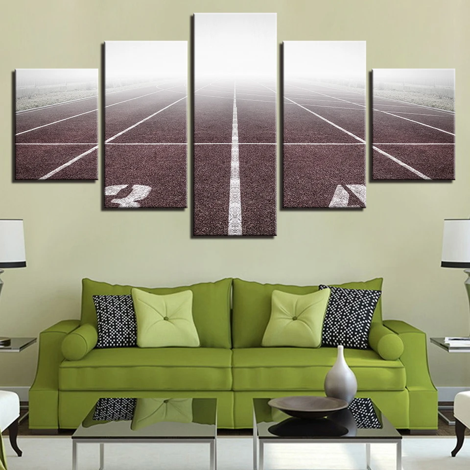 Painting Canvas Framework Decoration Home Living Room Wall Artwork 5 Pieces Playground Runway Modular HD Printed Pictures Poster | Дом и сад