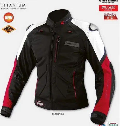 

Wholesale Komine JK-036 Titanium Mesh Skin Motorcycle Jacket Men Jackets Motocross MOTO GP racing jacket