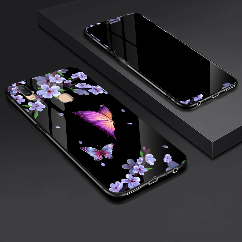For Vivo Y85 Y 85 Tempered glass Case + Tempered Glass Screen Protector Film for Vivo Y85 360 Degree Full Cover VivoY85 Case