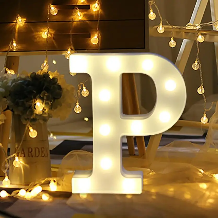 Алфавит светодиодный светильник с буквами s светильник белый пластик буквы стоящий, подвесной A до Z Прямая поставка 2018m20 - Цвет: Прозрачный