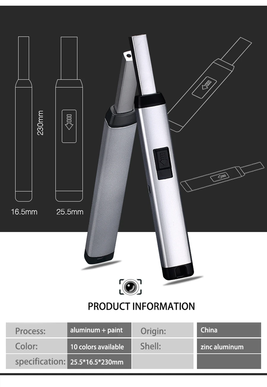 Электронные USB ветрозащитные зажигалки открытая плита для барбекю зажигалка для свечей кухонная горелка Инструмент Плита Зажигалка для свечей кухонная горелка Инструмент