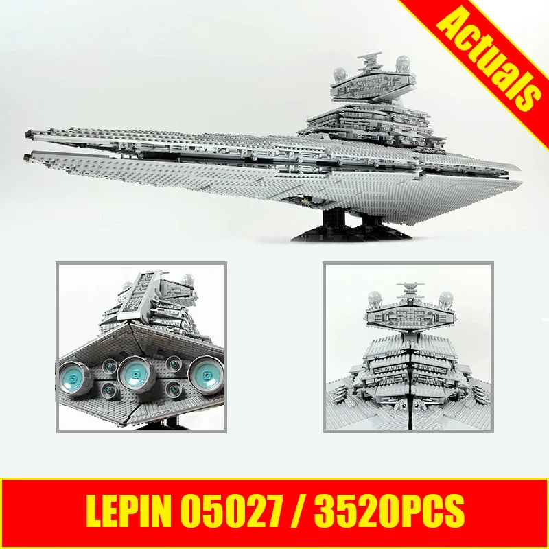 LEPIN 05027 3250Pcs Star Series War The Star Set Destroyer Model Building Kit Blocks Bricks Compatible