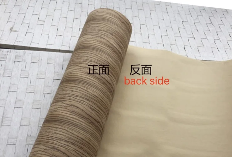 

Length: 2.5 meters Width:55cm Thickness:0.3mm Big Zebra Wood Veneer Furniture Table Decorative(back side:Kraft paper)