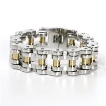 Поддержка Прямая поставка велосипедная цепь Стильный мужской браслет 316L из нержавеющей стали горячий Байкерский стиль топовый браслет