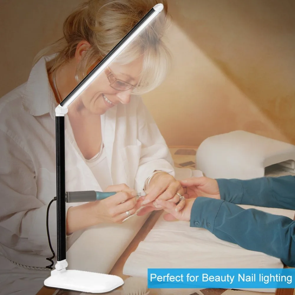 

Manicure LED Table Lamp Dryers 3-levels Dimmer Eye-Caring Clip Table Lamps Touch Control for Nail Art Tattoo Salon Tool