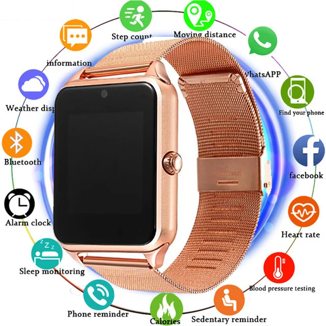 

Smart Watch GT08 Z60 Men Women Bluetooth Wrist Smartwatch Support SIM/TF Card Wristwatch For Apple Android Phone PK DZ09