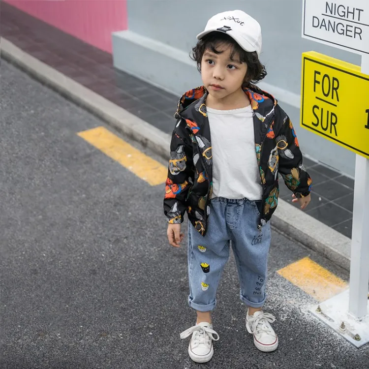 CROAL CHERIE Spring Outerwear Coats Boys Kids Girls Jacket Cute Dinosaur Children Clothing Casual Baby Spring Jacket  (13)