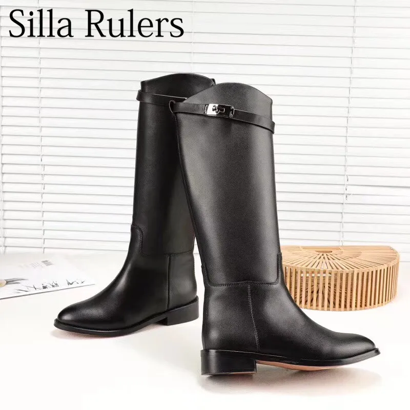 flat bottom knee high boots