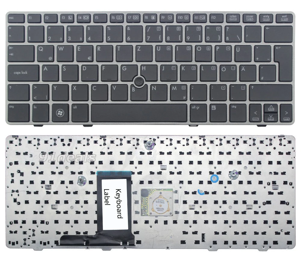 

News keyboard for HP EliteBook 2560p 2570p Keyboard German Deutsch DE GR QWERTZ Frame