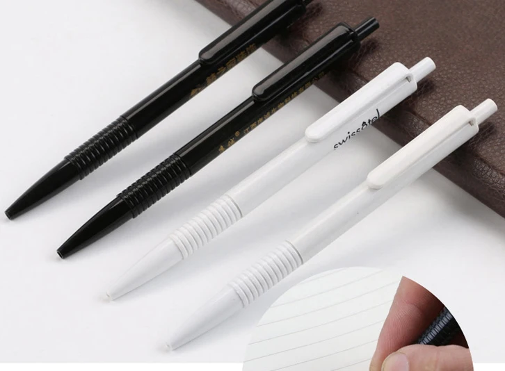 US $238.00 new design hotel plastic black ballpoint promotion white pen wholesales click ball pen printed custom logo name free shipping