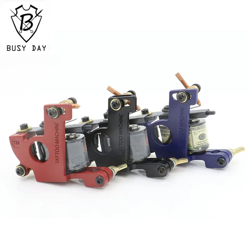 

Professional New Coil Tattoo Machine 10 Wraps Steel tattoo gun machine For Liner & Shader For Free Shipping