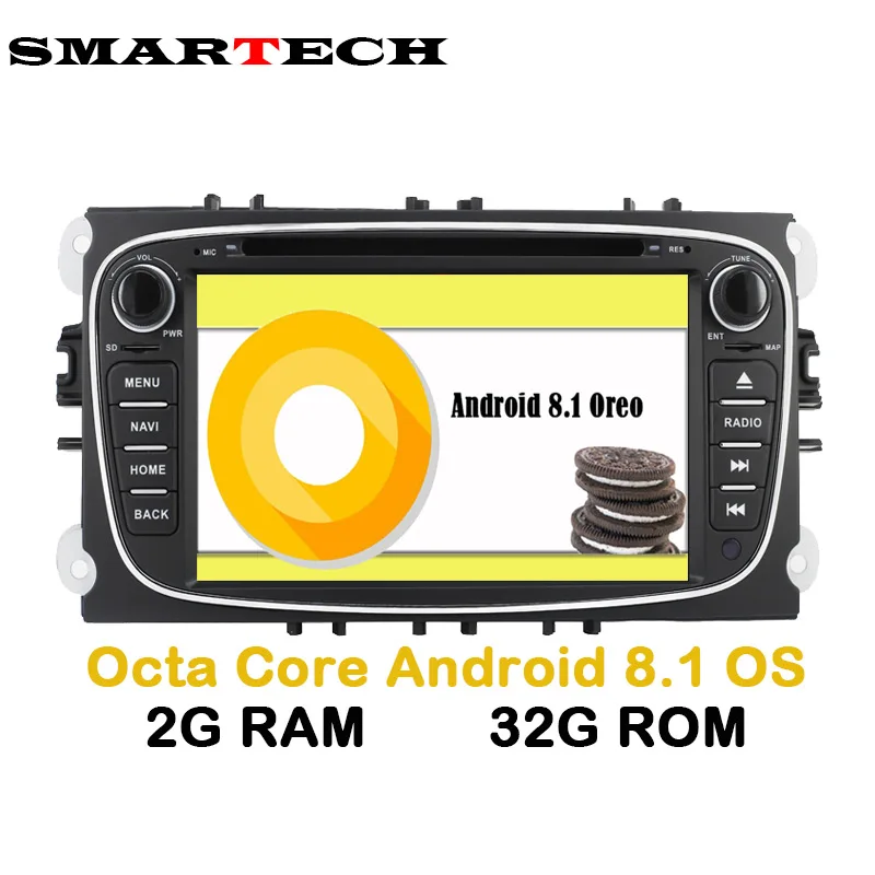 

Android 8.1 2 Din Octa Core Car DVD Player GPS Navi for Ford Focus Mondeo Galaxy with Audio Radio Stereo Head Unit Free Canbus