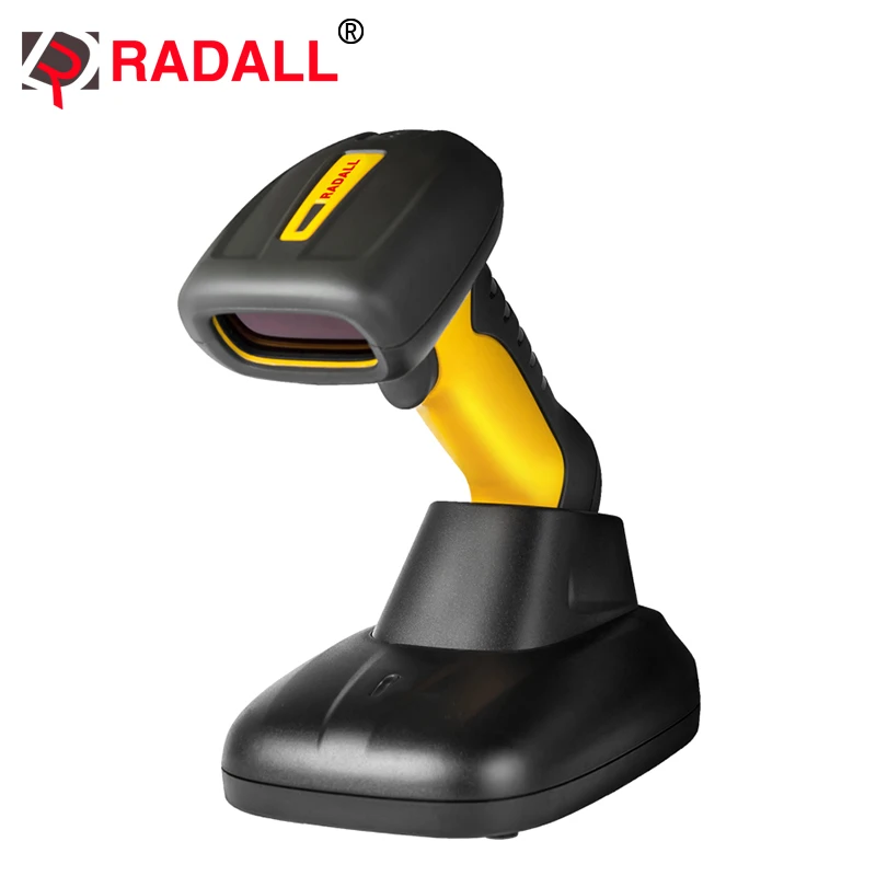 RADALL اللاسلكية المحمولة ماسح الرمز الشريطي بتقنية bluetooth المحمولة للماء IP67 2d فيلم ماسحة سهلة شحن QR كود قارئ RD-1203