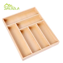 Высококачественный органайзер для ящиков, домашняя кухня, деревянная доска из бука, делитель, коробка для хранения столовой посуды, креативный дизайн