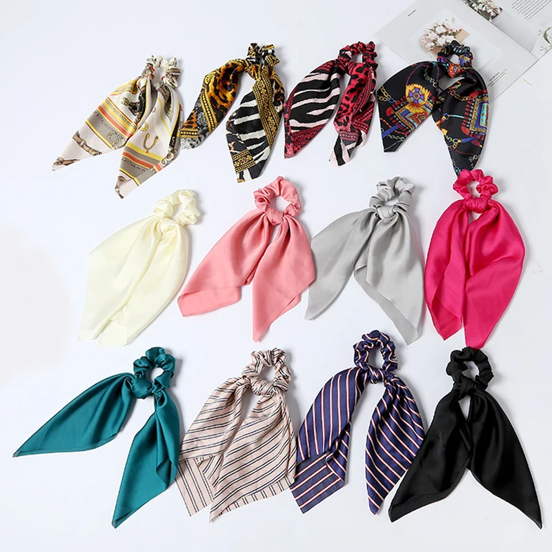 Распродажа! женский шарф для волос с цветочным принтом, эластичные резинки для волос в богемном стиле, повязка для волос с бантом, резинки для волос, резинки для волос для девочек